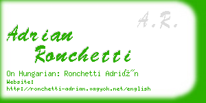 adrian ronchetti business card